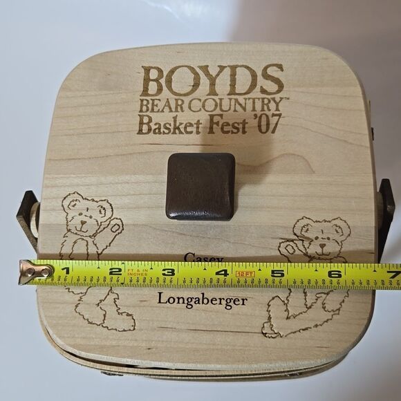 2007 Longaberger Basket Boyds Bear Country Basket Feast Signed Wendy Longaberger - Picture 7 of 16
